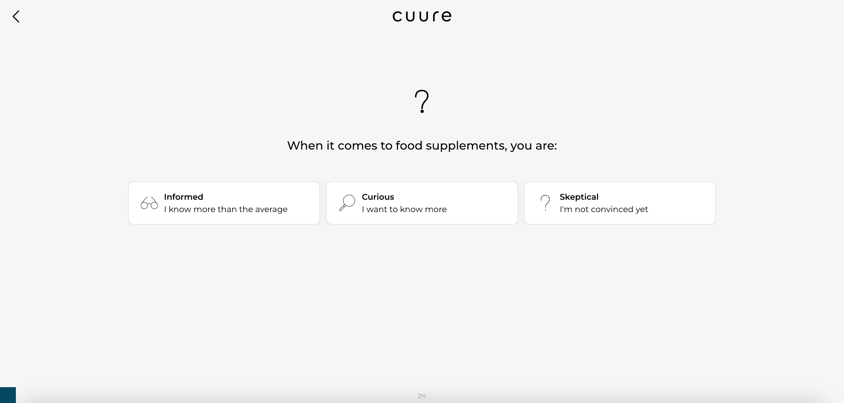 Cuure quiz flow