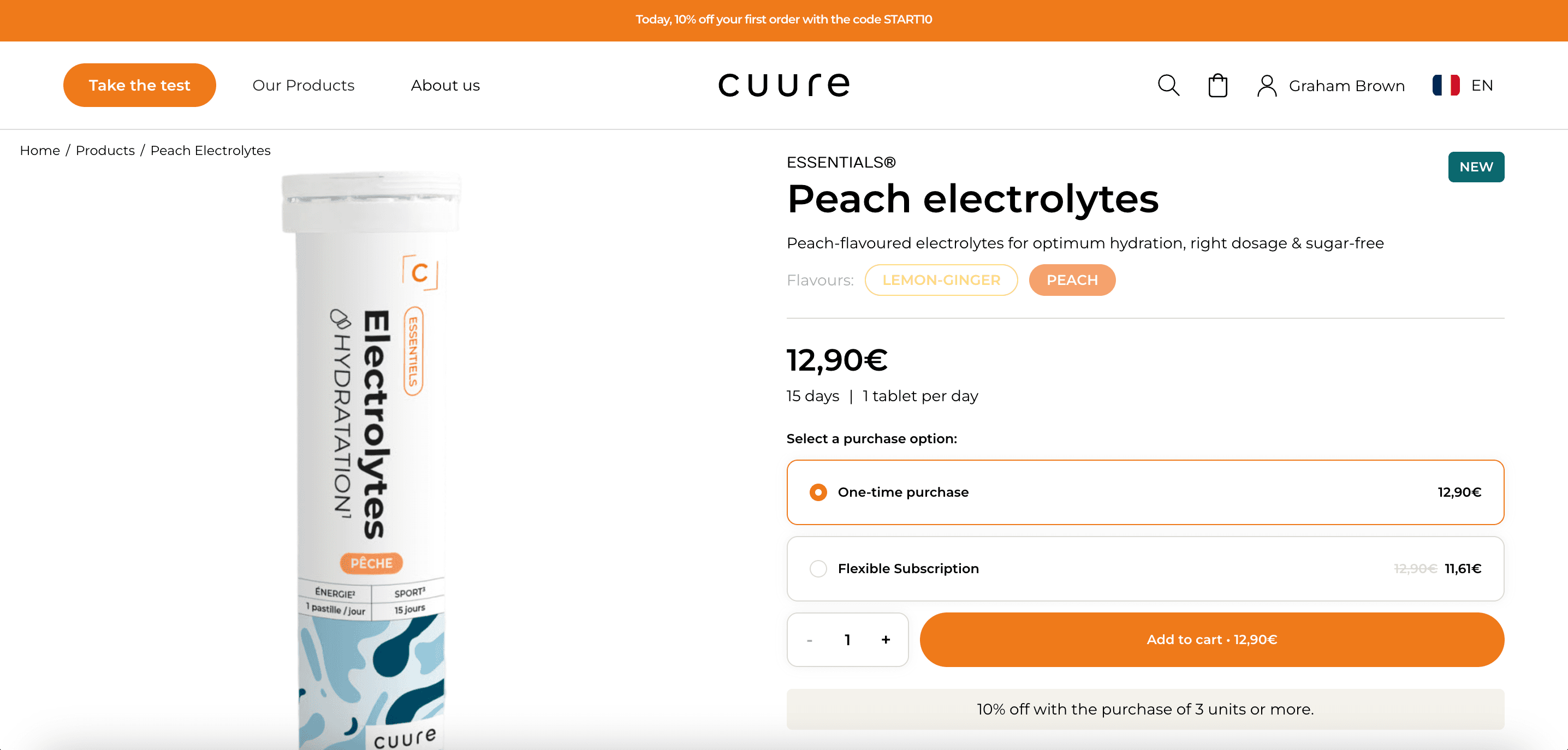 Cuure subscription dashboard