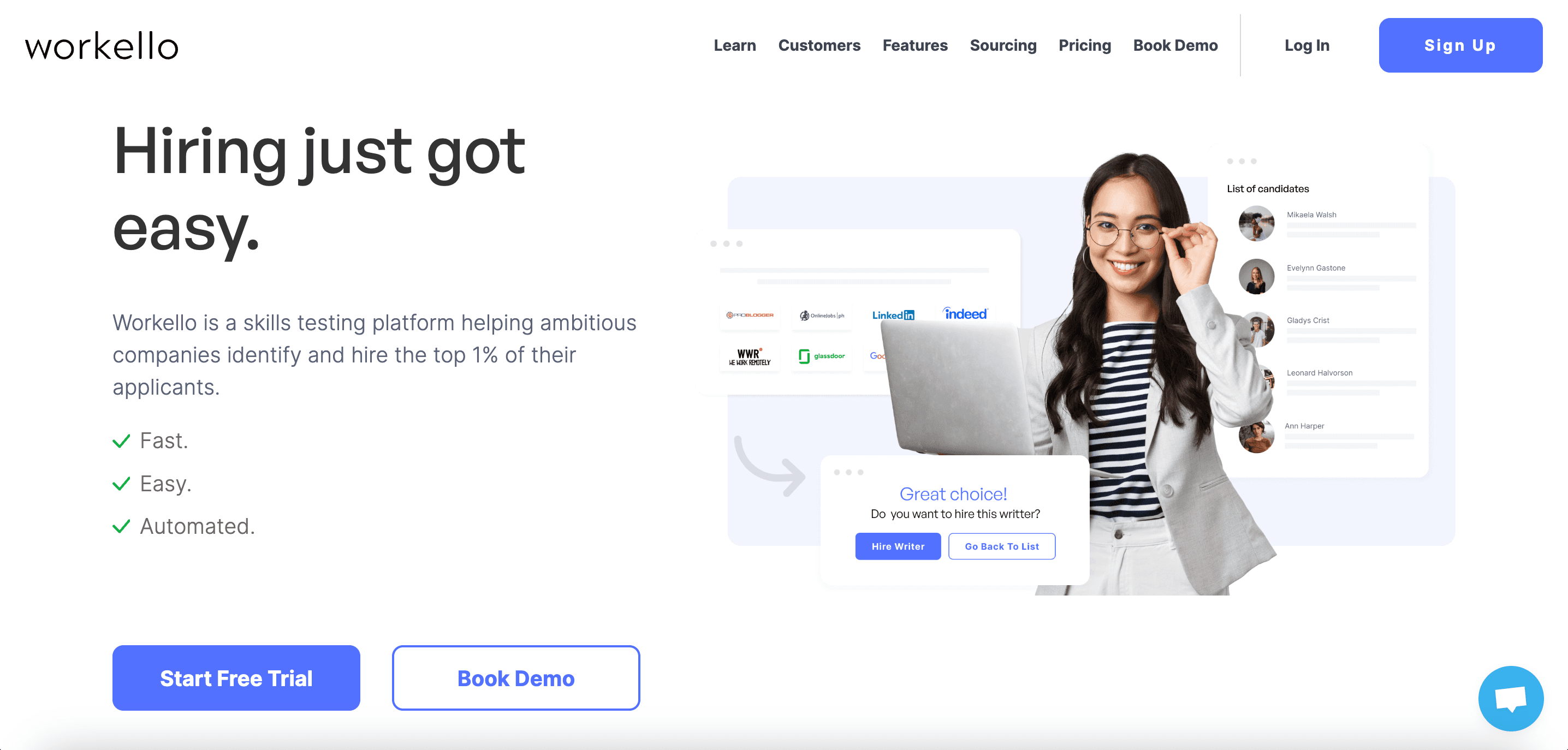 Workello recruiter dashboard overview